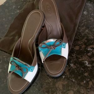 Tod’s Brown and Cream Mule size 9 VINTAGE